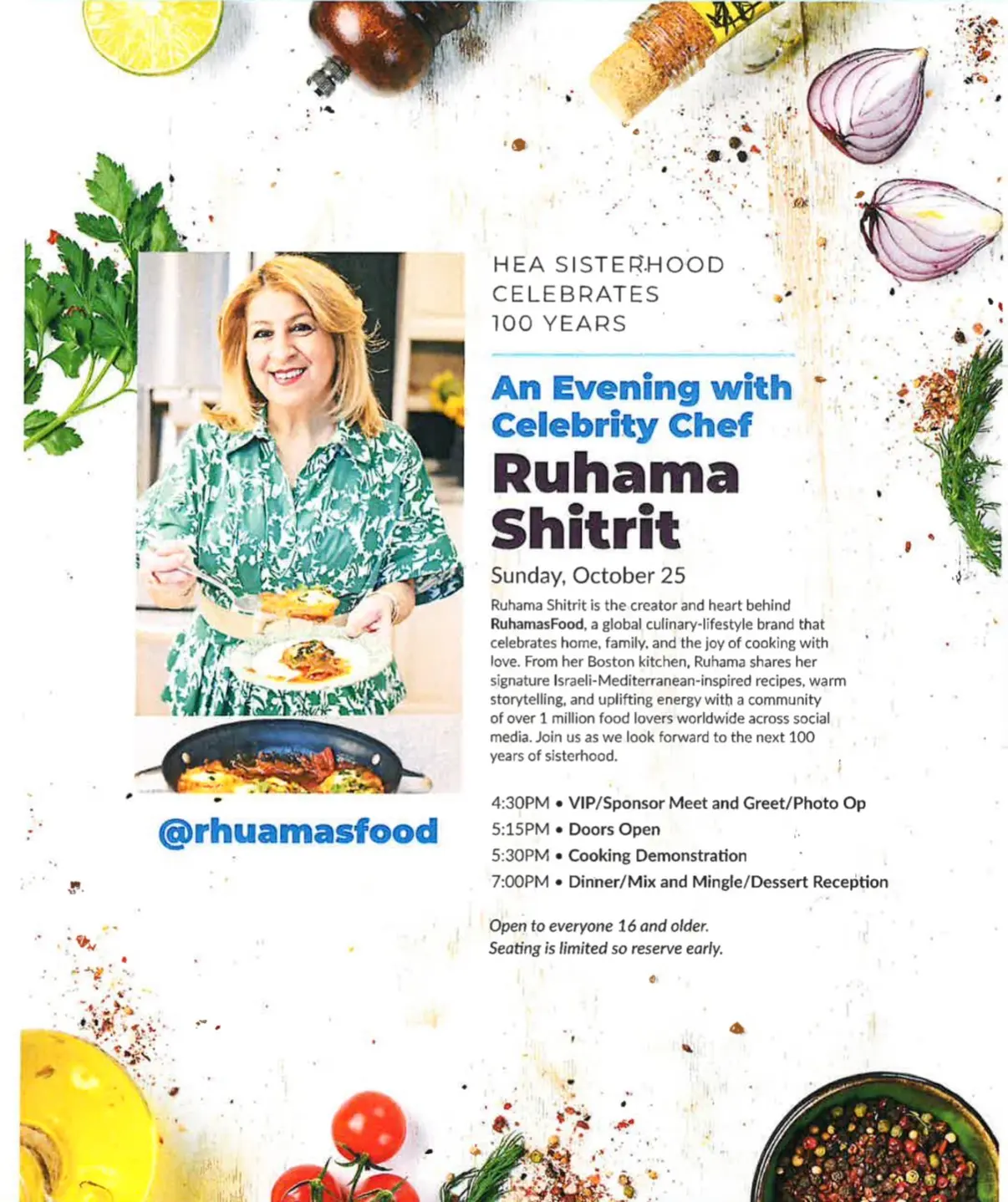 An Evening with Ruhama Shitrit flyer