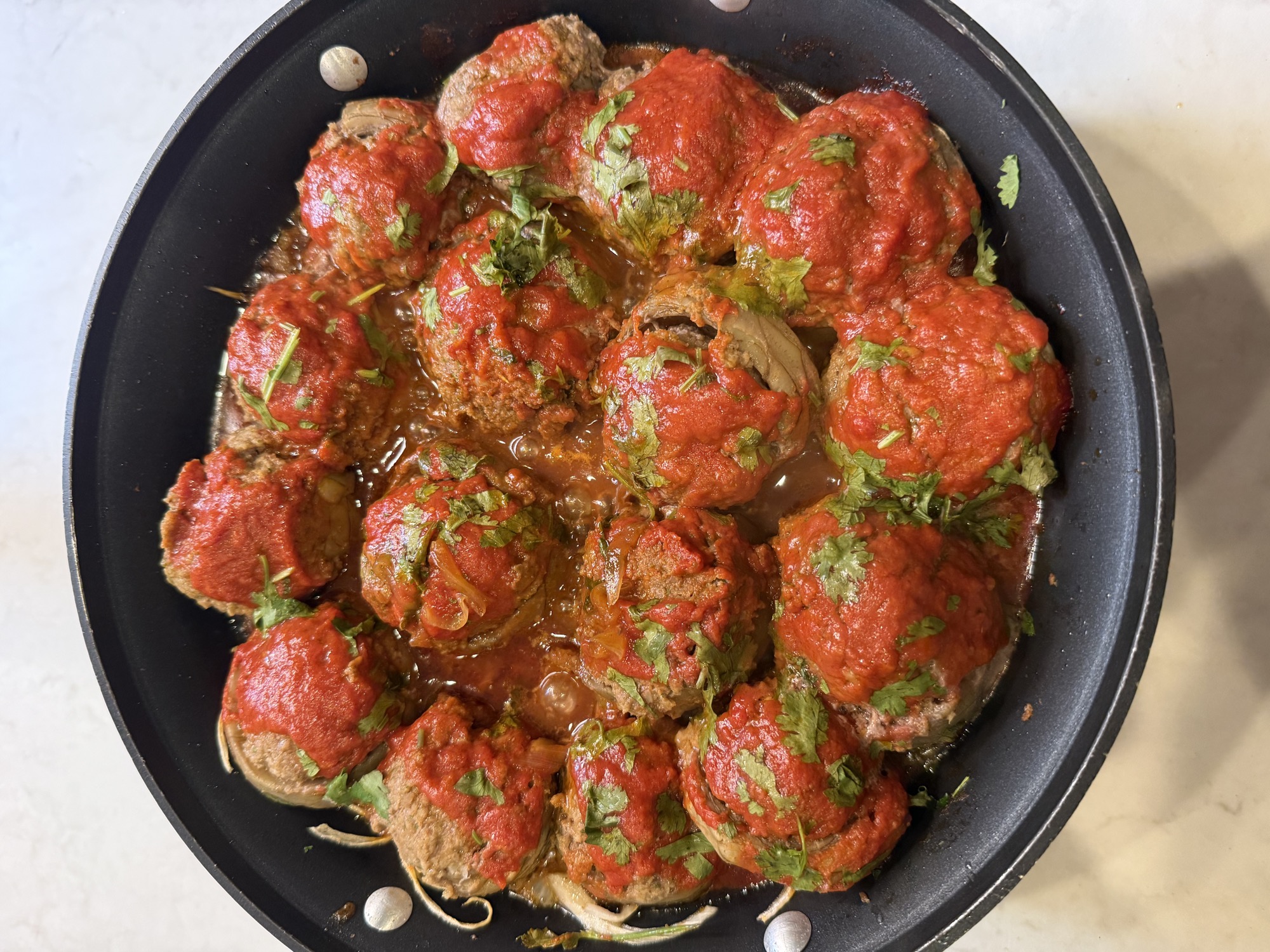 Festive Beef Stuffed Artichoke