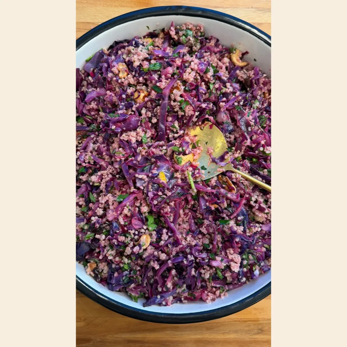 Roasted Red Cabbage and Quinoa Salad
